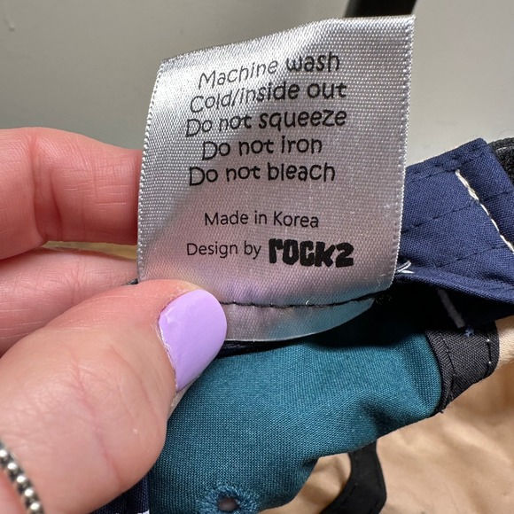 Marco Diaz Italy Rock2 Studio 5 Panel Colorblock Camper Hat Tan Pink Teal Blue - Picture 8 of 8